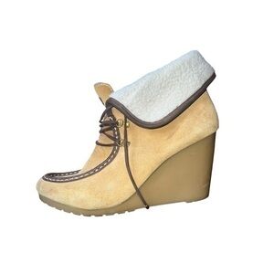 ▶️ Tommy Hilfiger ◀️ Zaria Tan Wedge Boots
